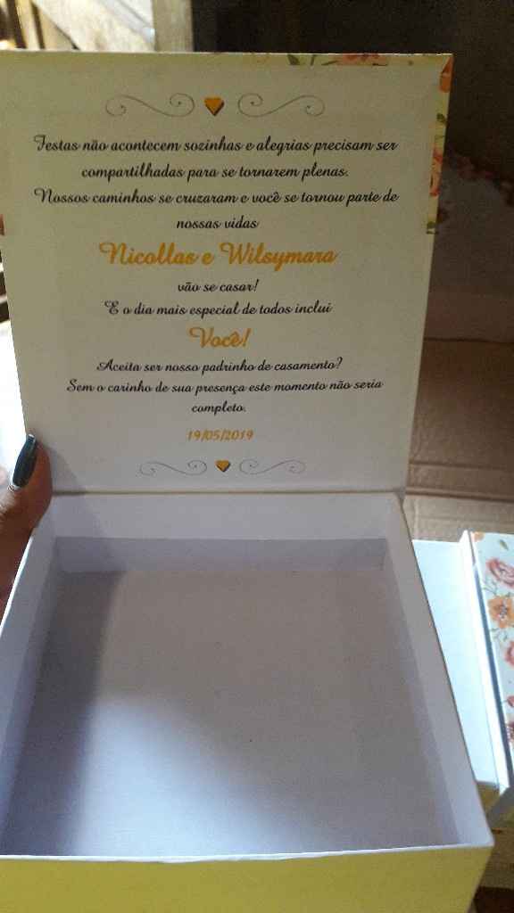 Chegaram as caixas de convite dos padrinhos ♡ - 3