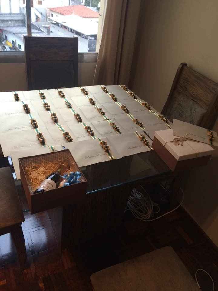 Convites prontos e sendo enviados ( ansiedade) 