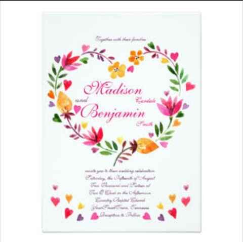 Convites de casamento floral - 7