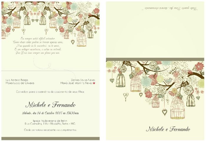 Meu convite de casamento! vem veer! - 1