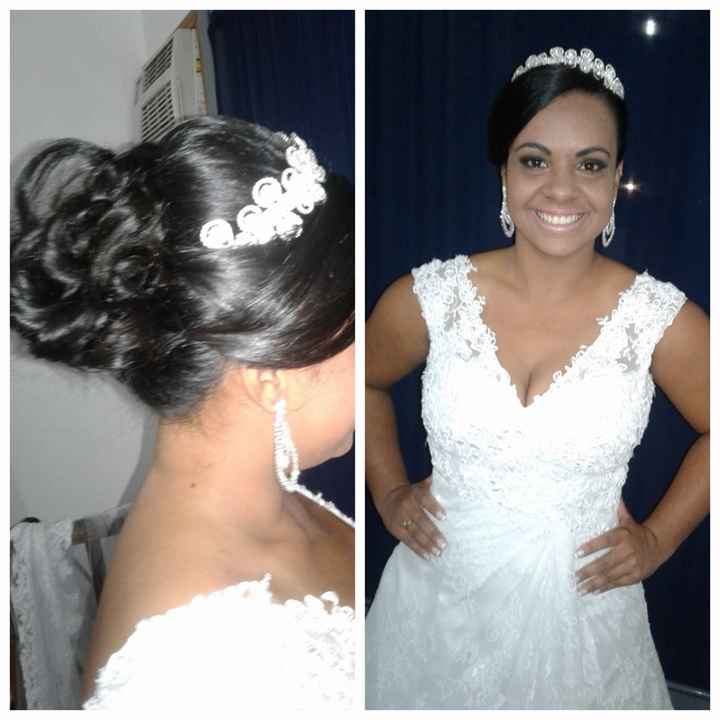 Pronta! (foto da minha cabeleireira/maquiadora)