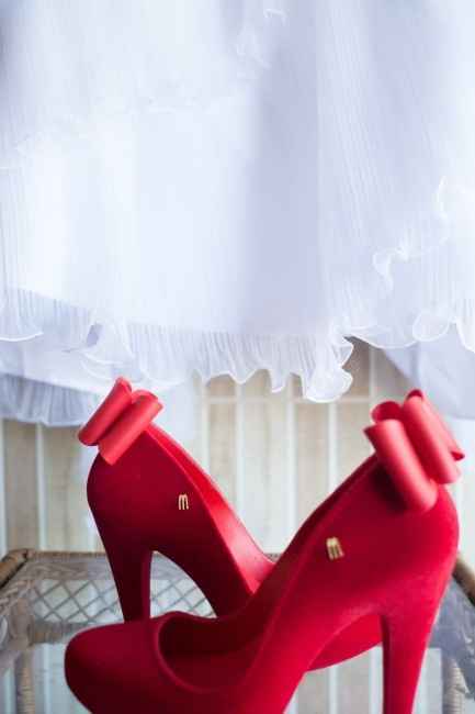 Vestido e sapato Prévia da noiva!