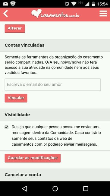 Compartilhar dados de "meu organizador de casamento" - 1