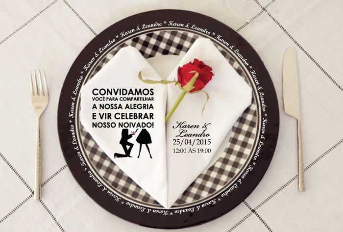 Nosso convite de noivado