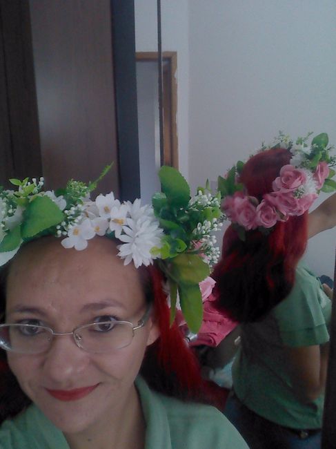 Coroa de flores para o pré wendding