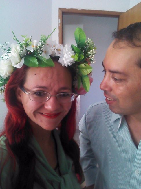 Coroa de flores para o pré wendding