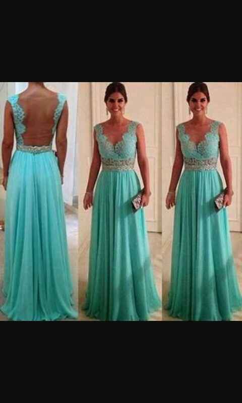 Vestido para madrinhas azul tiffany - 1