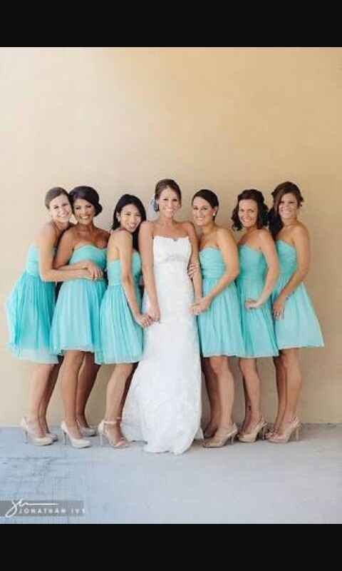 Vestido para madrinhas azul tiffany - 2