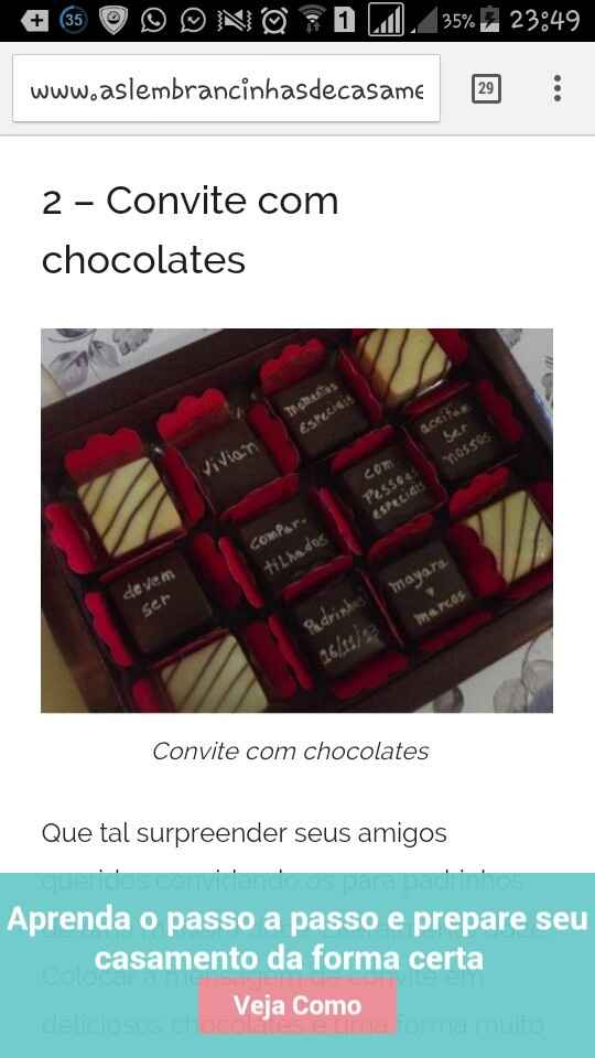convite para padrinhos 