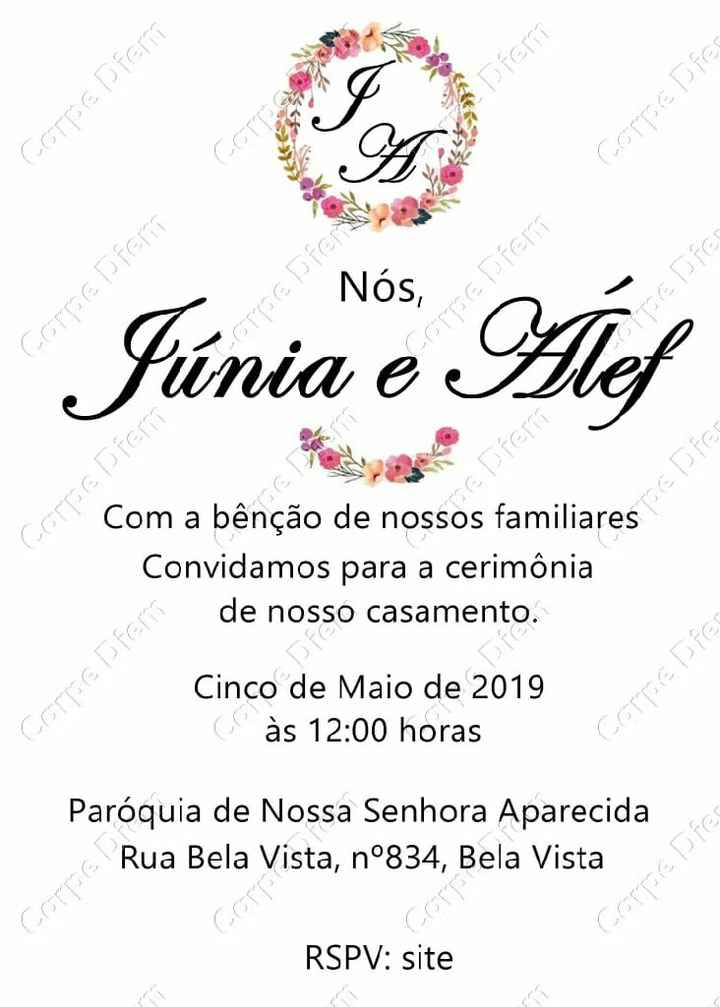 Convite de casamento - 2