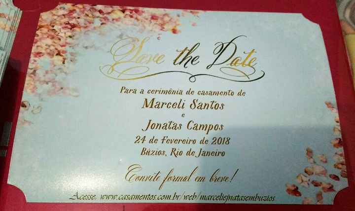 Meu save the date ficou pronto!!! - 1