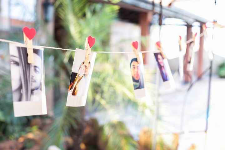 Varal de fotos.