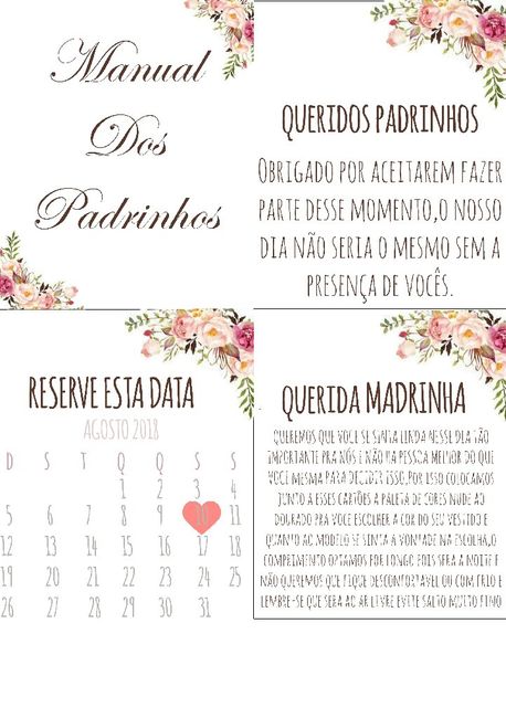 Manual dos padrinhos #vemver #noivinhaseconomicas - 1