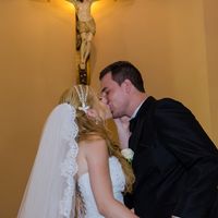 O beijo selando a nossa união!