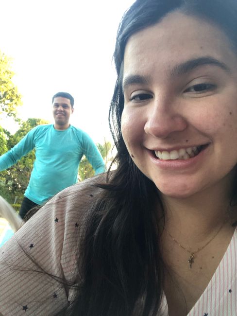 Nós dois em momentos de descontração