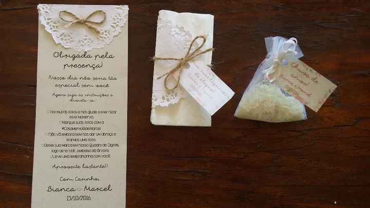 Menu, lágrimas de alegria e chuva de arroz