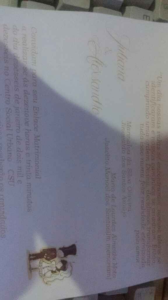 Meus convites de casamento - 2