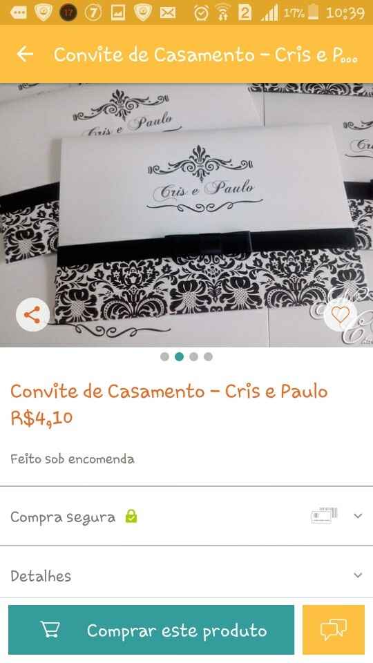 Meu convite de casamento - 1