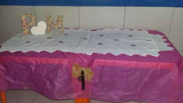 Mesa das comidas (vazia ainda)