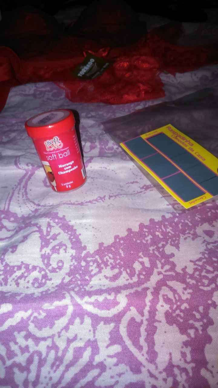 Ganhei até raspadinha e bolinhas para massagem