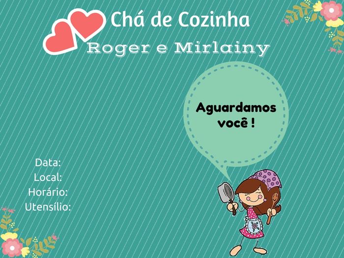 Convite chá de cozinha