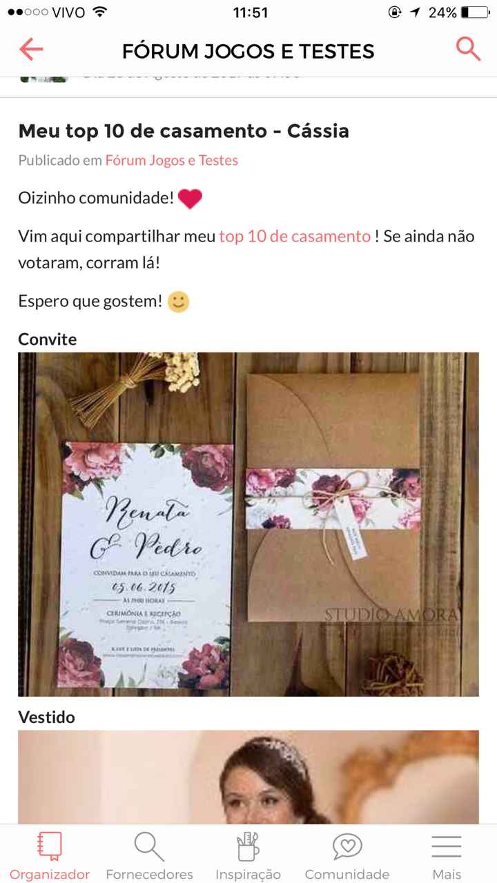 Qual a cor dos convites? - 1