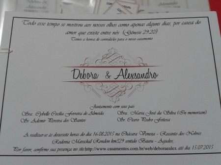 Convite de casamento DIY - 2