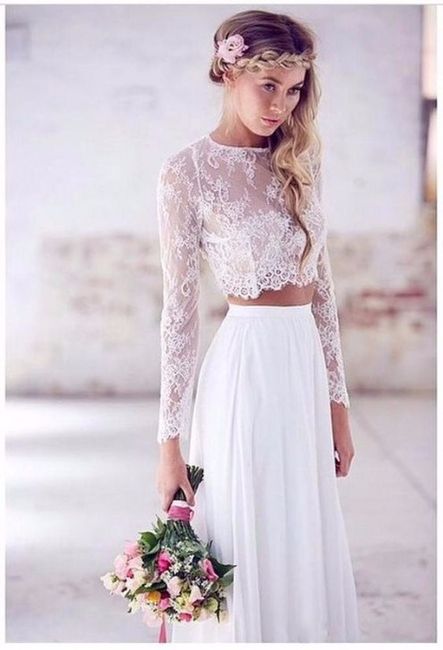 Qual destes vestidos de noiva você usaria? 1