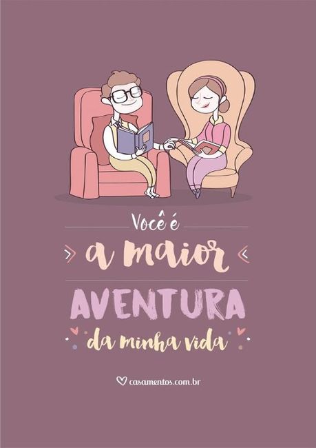 Qual destas frases define vocês como casal? 4