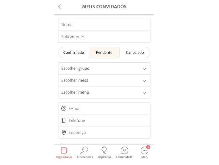 Como fazer a lista de convidados pelo APP? 2