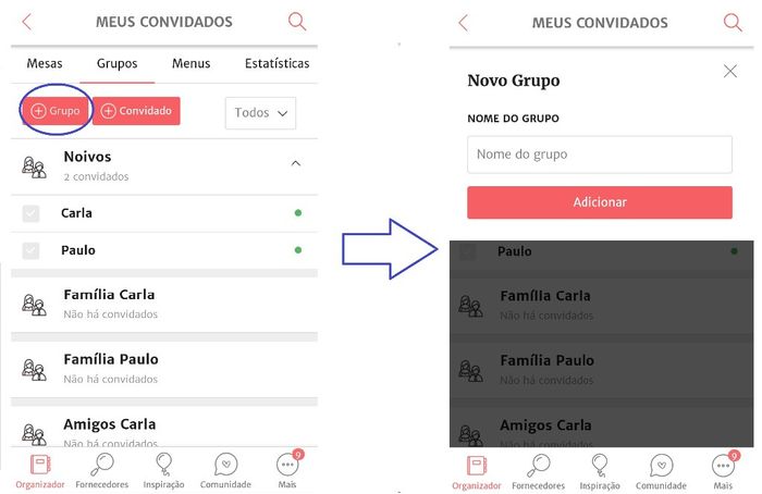 Como fazer a lista de convidados pelo APP? 6