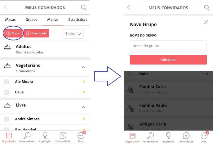 Como fazer a lista de convidados pelo APP? 7