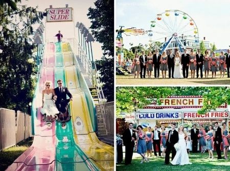Casamento do dia: parque de diversões