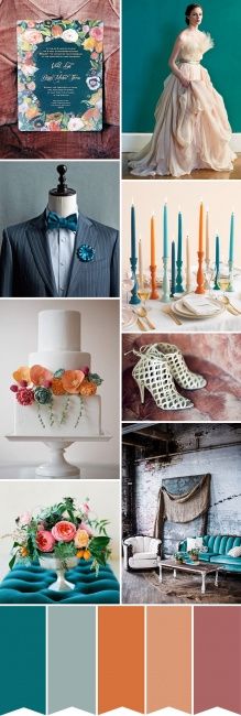 Vote! Combinações de cores para o casamento