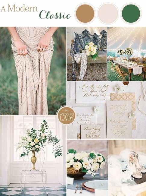 paleta verde casamento cores
