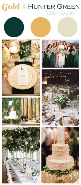 paleta verde casamento cores