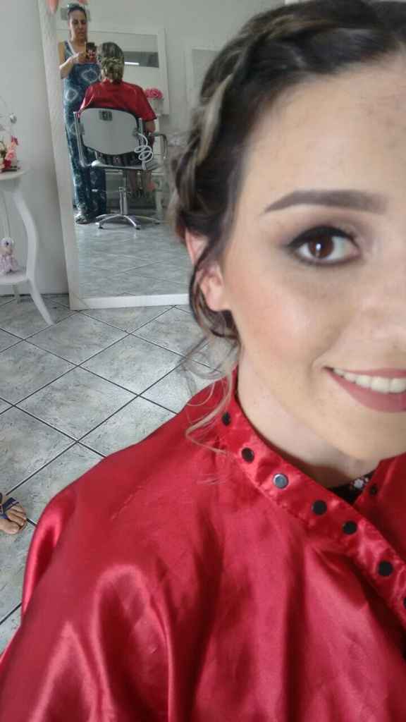 Meu teste de cabelo e maquiagem - 3