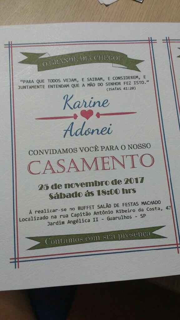 Nosso convite como está ficando .... - 1