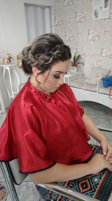 Meu teste de cabelo e maquiagem - 1