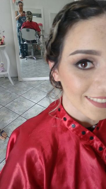 Meu teste de cabelo e maquiagem - 3