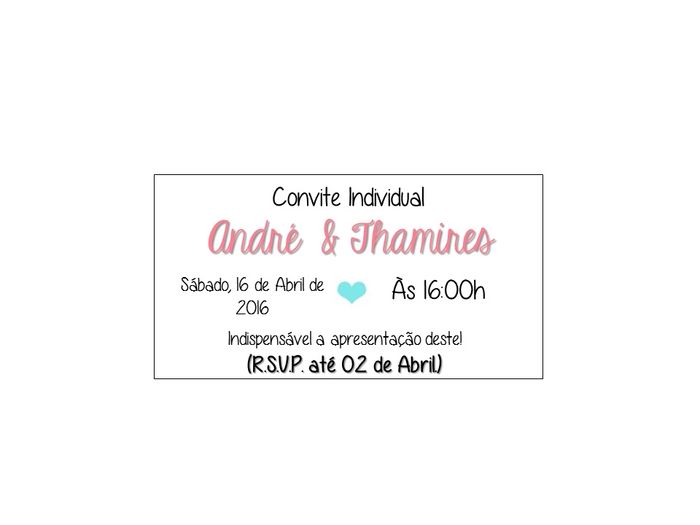 Arte do convite individual