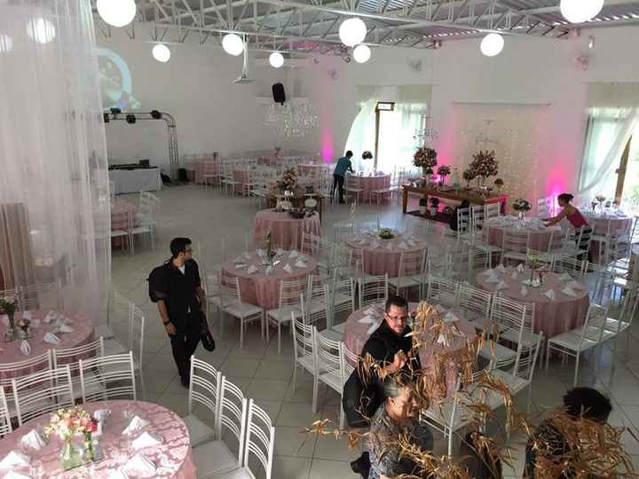 Espaço fechado para a recepção