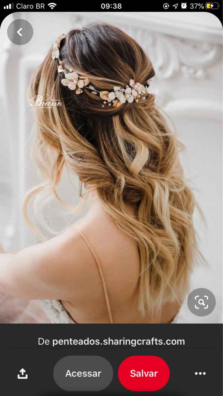 Minhas escolhas para o dia da noiva penteado Fernanda Lobato - 1