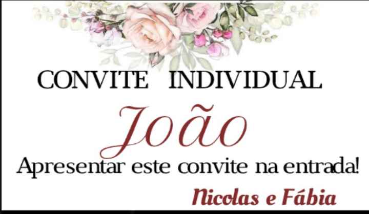 Convite Individual nominal - 1