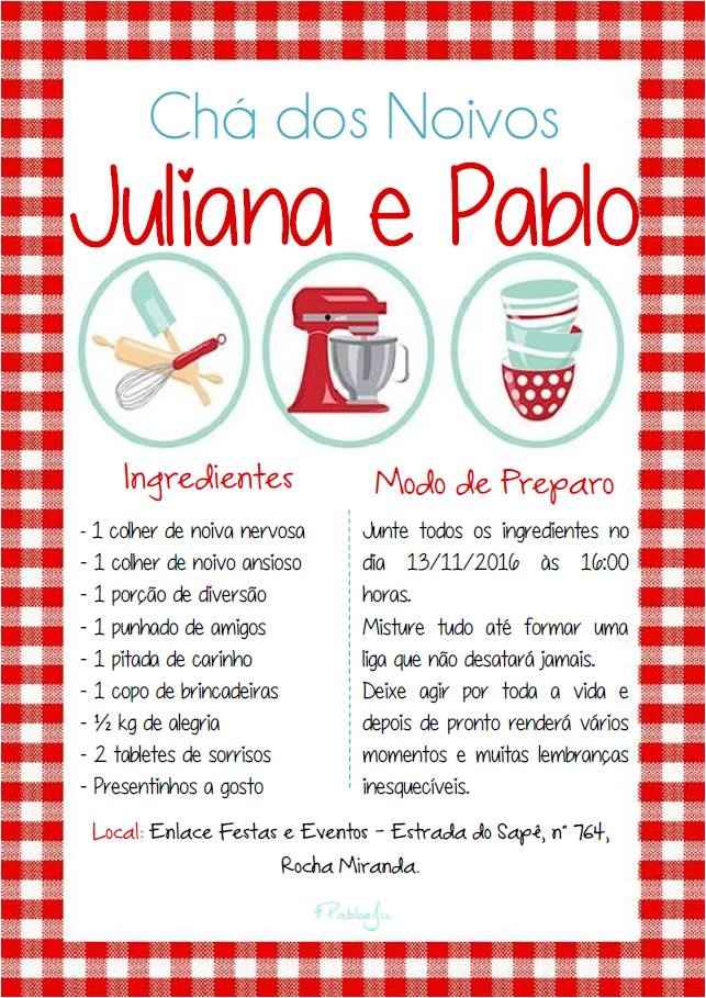 convite chá de panela