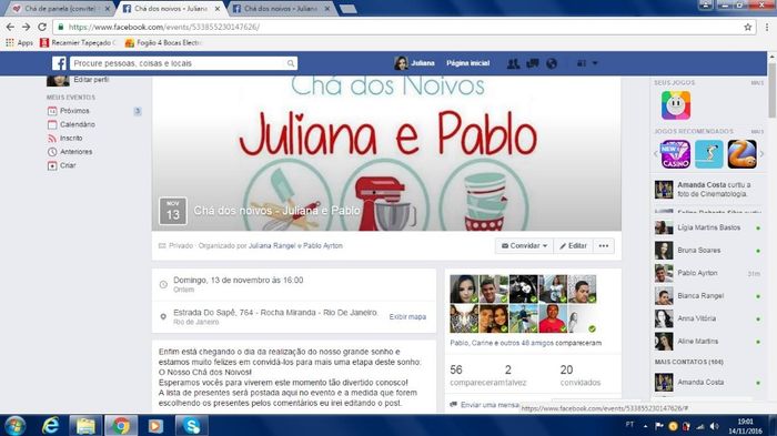 O visual do evento