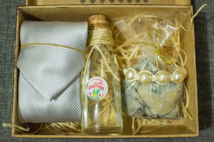 Caixa padrinhos detalhe casados