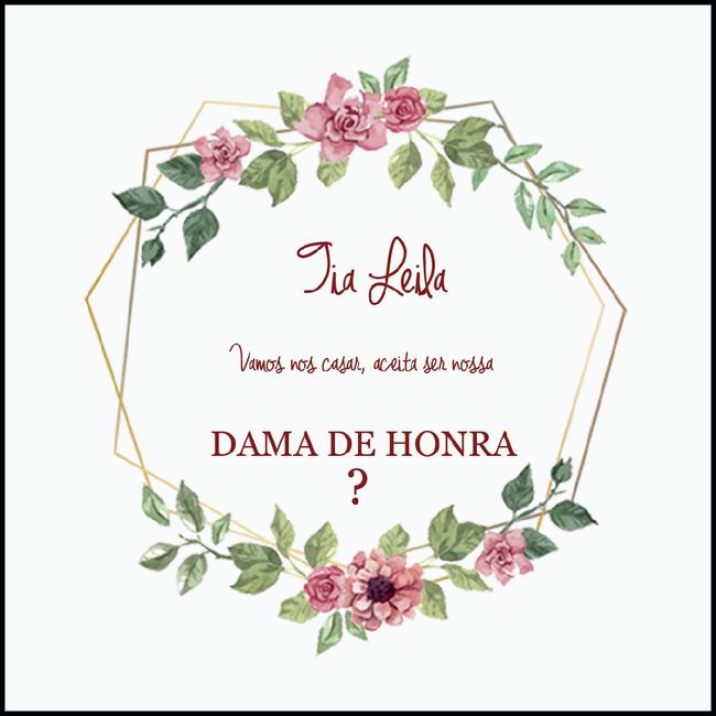Convite dama de honra a distância - 3