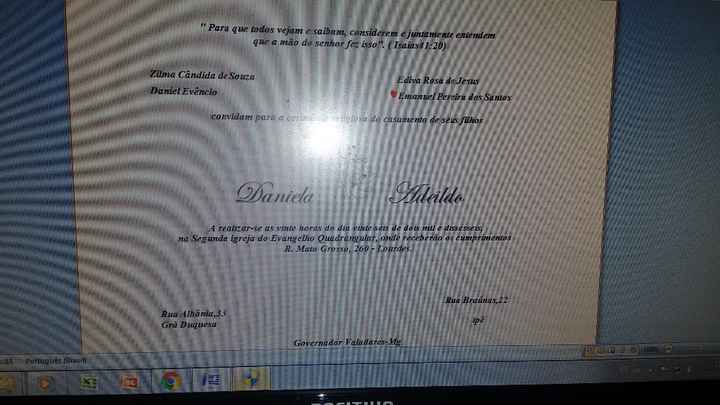 convite de casamento 