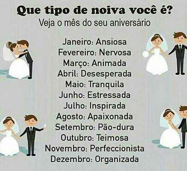 Que tipo d noiva vc é ? - 1